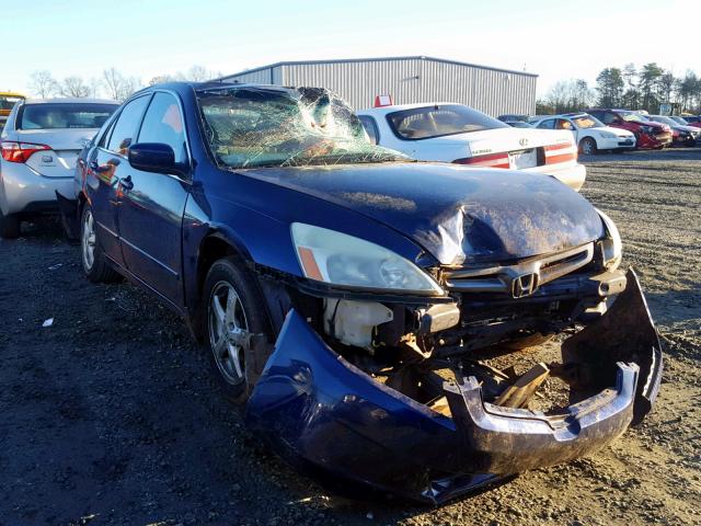 1HGCM56725A048038 - 2005 HONDA ACCORD EX BLUE photo 1