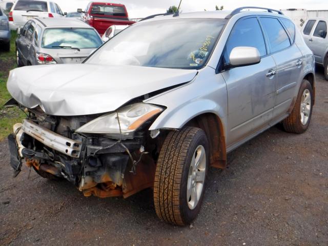 JN8AZ08T54W220590 - 2004 NISSAN MURANO SL SILVER photo 2