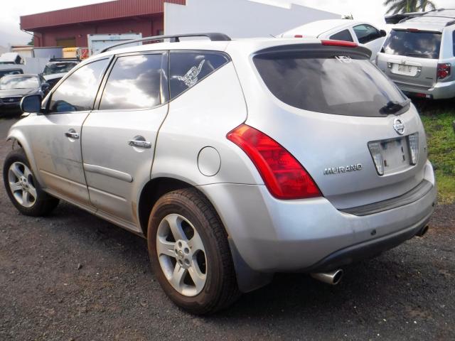 JN8AZ08T54W220590 - 2004 NISSAN MURANO SL SILVER photo 3