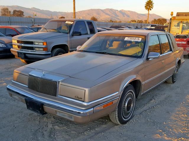 1C3XY66R4MD209373 - 1991 CHRYSLER NEW YORKER TAN photo 2