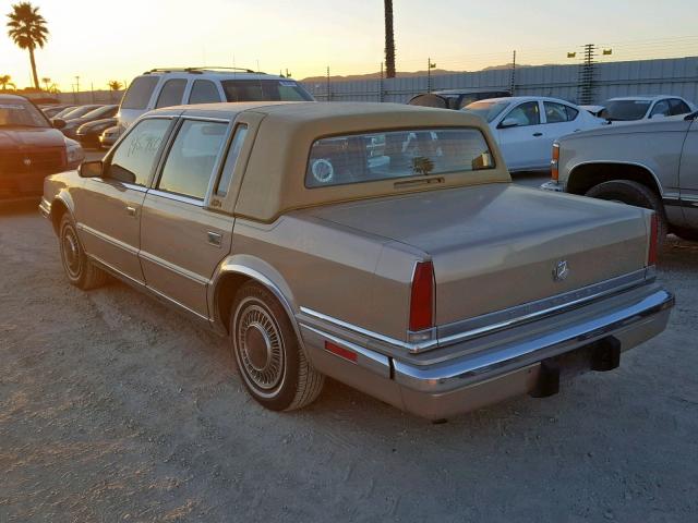 1C3XY66R4MD209373 - 1991 CHRYSLER NEW YORKER TAN photo 3