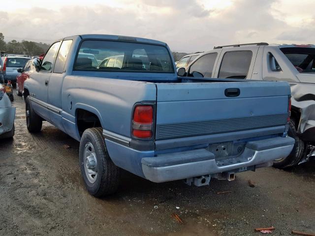 3B7KC23Z2VM556482 - 1997 DODGE RAM 2500 BLUE photo 3