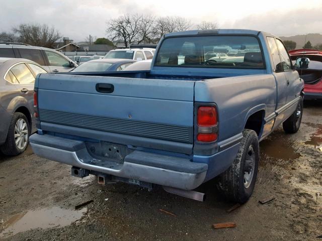 3B7KC23Z2VM556482 - 1997 DODGE RAM 2500 BLUE photo 4