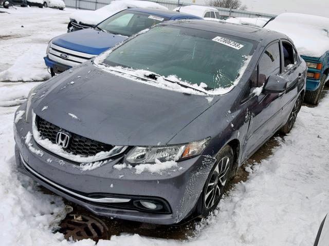 19XFB2F94DE025700 - 2013 HONDA CIVIC EXL GRAY photo 2