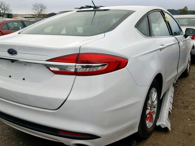 3FA6P0G7XJR150729 - 2018 FORD FUSION S WHITE photo 4