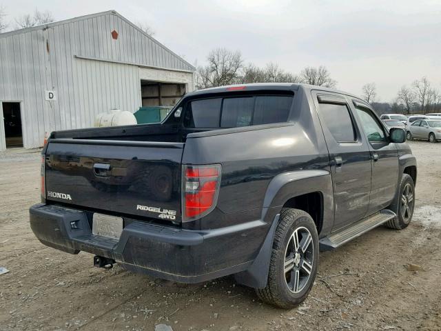 5FPYK1F74DB001271 - 2013 HONDA RIDGELINE BLACK photo 4