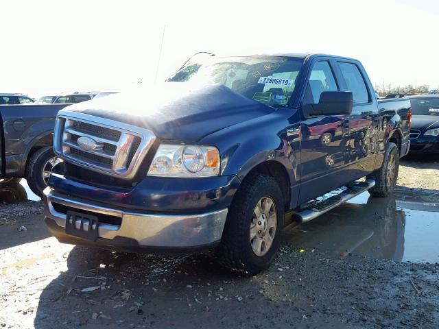 1FTRW12W88FA51056 - 2008 FORD F150 SUPER BLUE photo 2