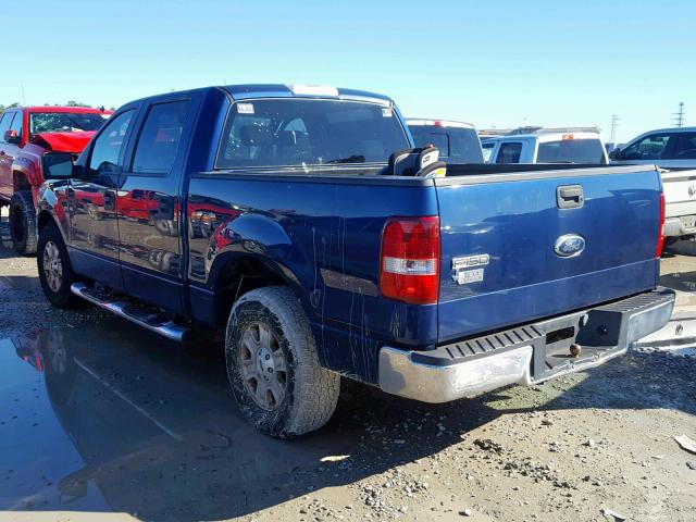1FTRW12W88FA51056 - 2008 FORD F150 SUPER BLUE photo 3