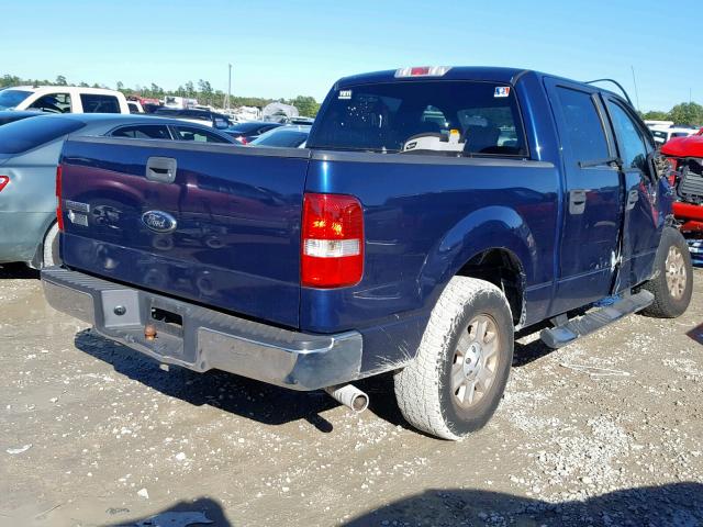 1FTRW12W88FA51056 - 2008 FORD F150 SUPER BLUE photo 4