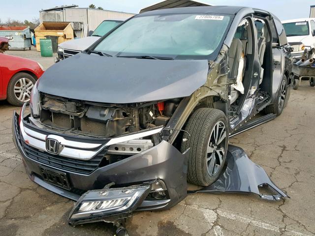 5FNRL6H97JB015411 - 2018 HONDA ODYSSEY EL CHARCOAL photo 2