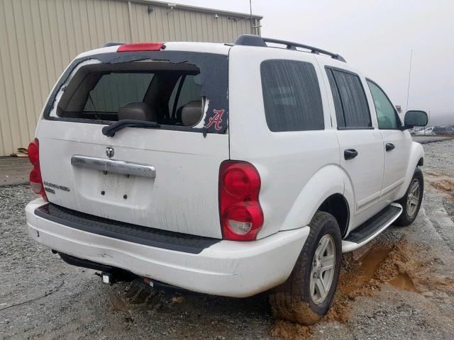 1D8HD58N15F584662 - 2005 DODGE DURANGO LI WHITE photo 4