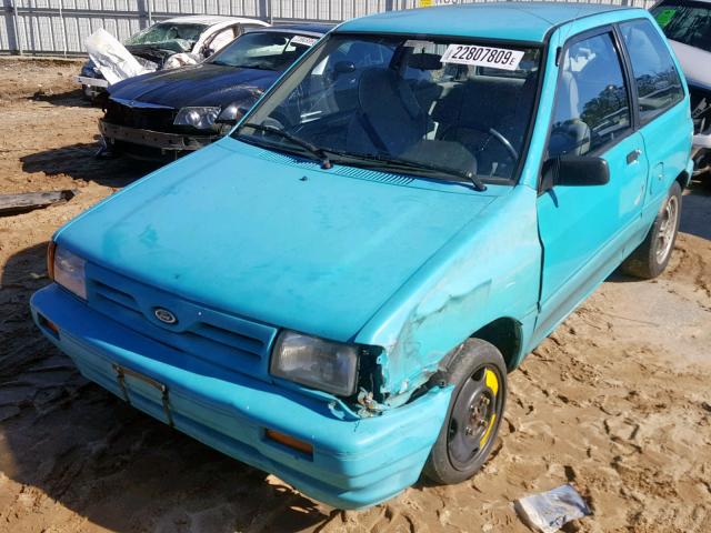 KNJPT06H4N6113275 - 1992 FORD FESTIVA GL BLUE photo 2