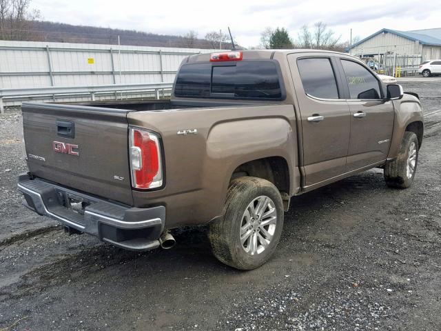 1GTG6DE34G1311913 - 2016 GMC CANYON SLT BROWN photo 4