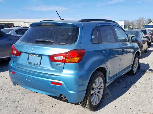 JA4AR4AU2BZ017359 - 2011 MITSUBISHI OUTLANDER BLUE photo 4