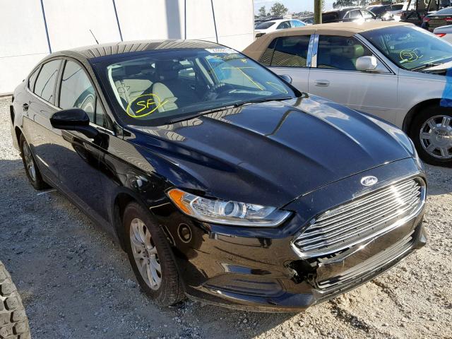3FA6P0G77GR140507 - 2016 FORD FUSION S BLACK photo 1