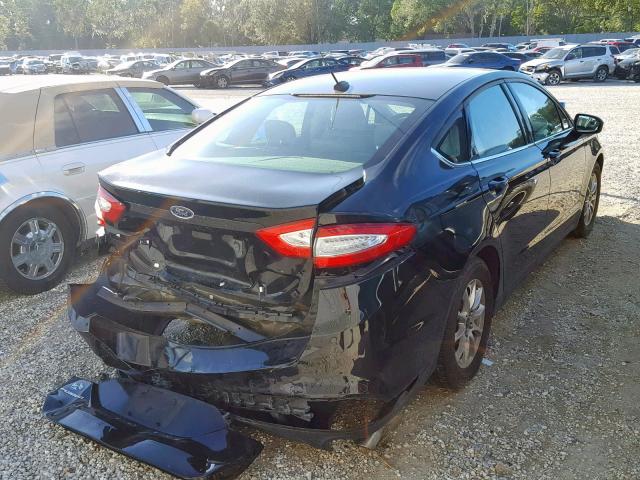 3FA6P0G77GR140507 - 2016 FORD FUSION S BLACK photo 4