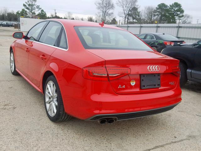 WAUFFBFL0EN034114 - 2014 AUDI A4 PREMIUM RED photo 3