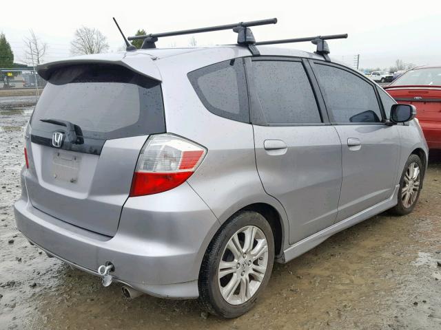 JHMGE88629S006485 - 2009 HONDA FIT SPORT SILVER photo 4