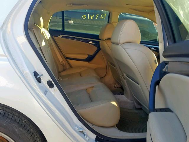 19UUA66258A046926 - 2008 ACURA TL WHITE photo 6