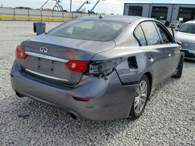 JN1BV7AP5EM682889 - 2014 INFINITI Q50 BASE GRAY photo 4