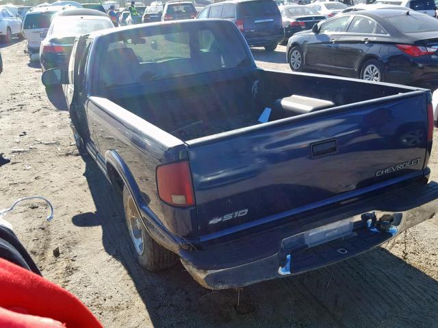 1GCCS19W728183597 - 2002 CHEVROLET S TRUCK S1 BLUE photo 3