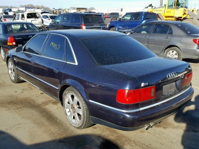 WAUGU44D52N000957 - 2002 AUDI S8 QUATTRO BLACK photo 3