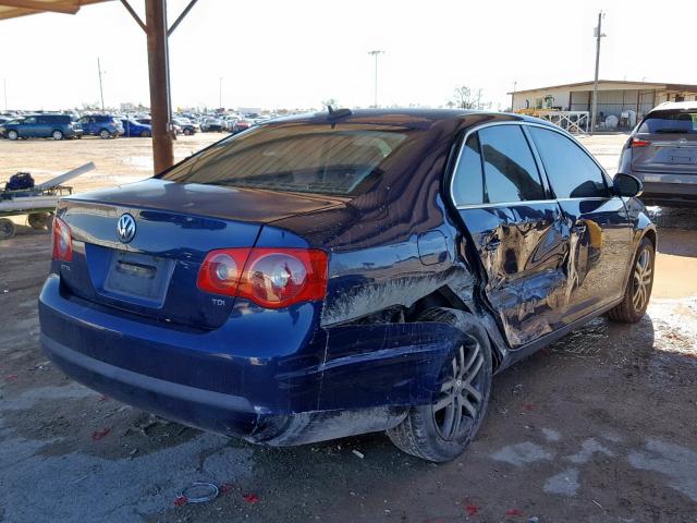 3VWDT81K66M738153 - 2006 VOLKSWAGEN JETTA TDI BLUE photo 4