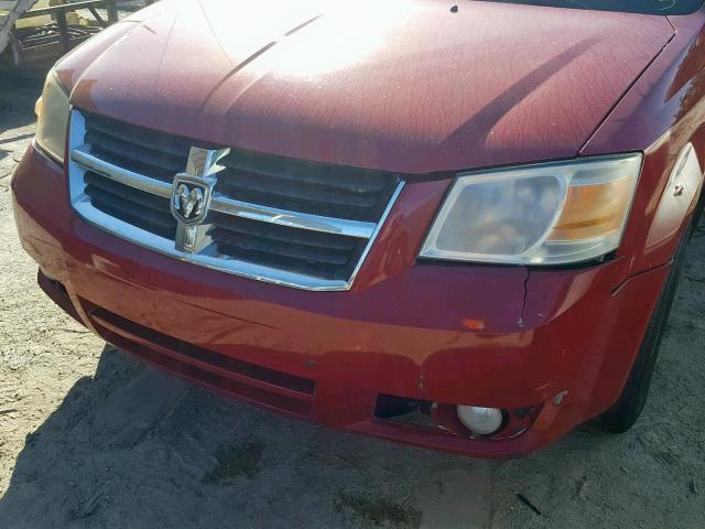 2D4RN5D14AR177833 - 2010 DODGE GRAND CARA RED photo 9