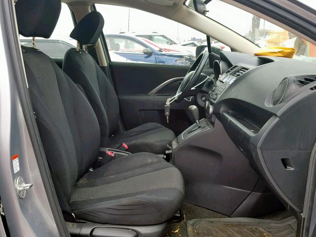 JM1CW2BL3C0110138 - 2012 MAZDA 5 SILVER photo 5