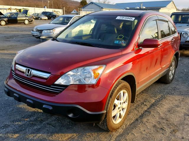 5J6RE487X9L030792 - 2009 HONDA CR-V EXL RED photo 2