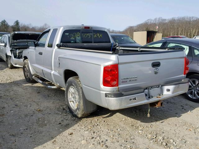 1D7HW42K77S181433 - 2007 DODGE DAKOTA SLT SILVER photo 3