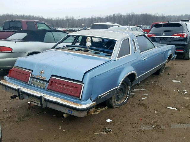 9J87F183007 - 1978 FORD THUNDERBIR BLUE photo 4