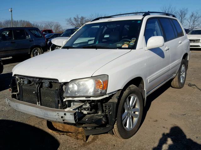 JTEDW21A160005246 - 2006 TOYOTA HIGHLANDER WHITE photo 2