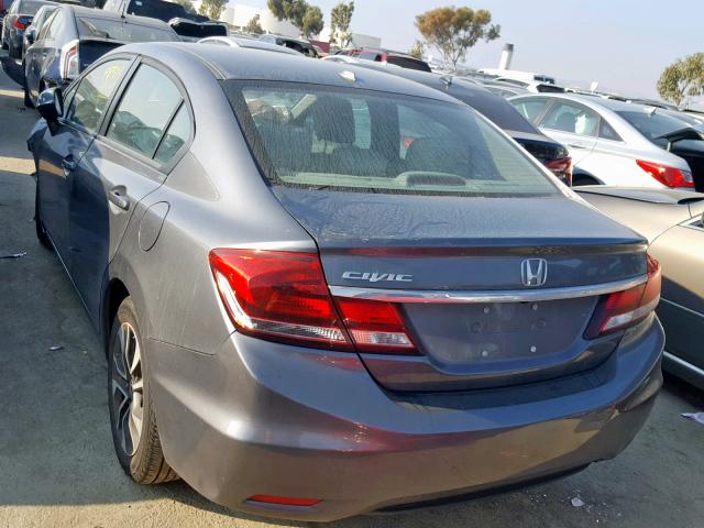 19XFB2F97DE241461 - 2013 HONDA CIVIC EXL GRAY photo 3