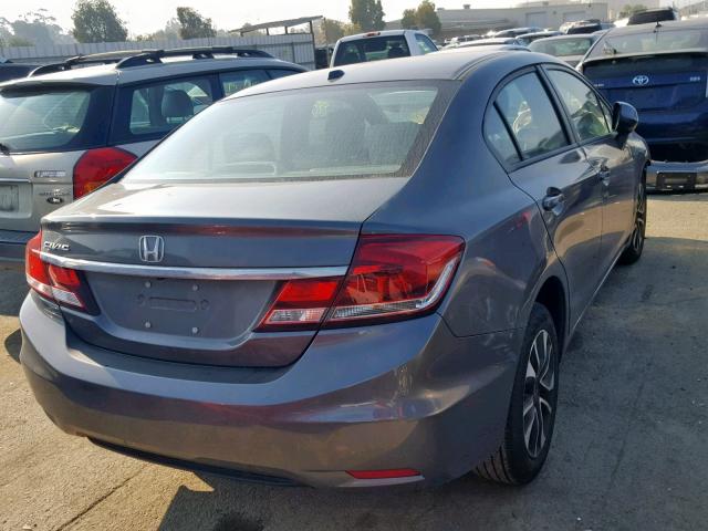 19XFB2F97DE241461 - 2013 HONDA CIVIC EXL GRAY photo 4