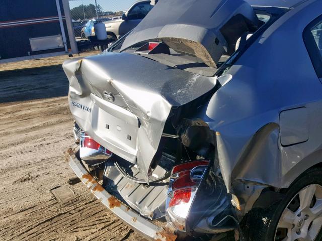 3N1AB61E78L664356 - 2008 NISSAN SENTRA 2.0 GRAY photo 9