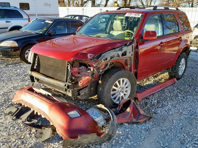 4M2CN8H73AKJ03458 - 2010 MERCURY MARINER PR MAROON photo 2