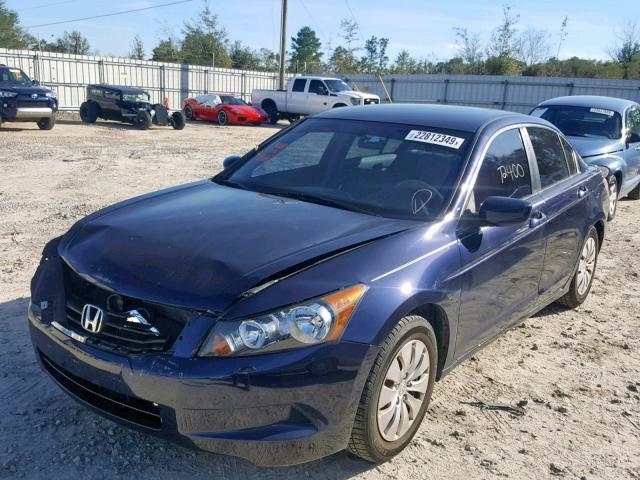 1HGCP2F33AA174969 - 2010 HONDA ACCORD LX BLUE photo 2