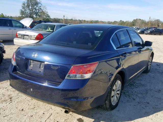 1HGCP2F33AA174969 - 2010 HONDA ACCORD LX BLUE photo 4