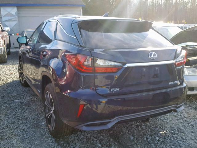 2T2BGMCA4HC012326 - 2017 LEXUS RX 450H BLACK photo 3