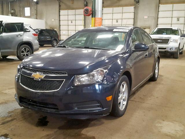 1G1PC5SB9E7188106 - 2014 CHEVROLET CRUZE LT BLUE photo 2