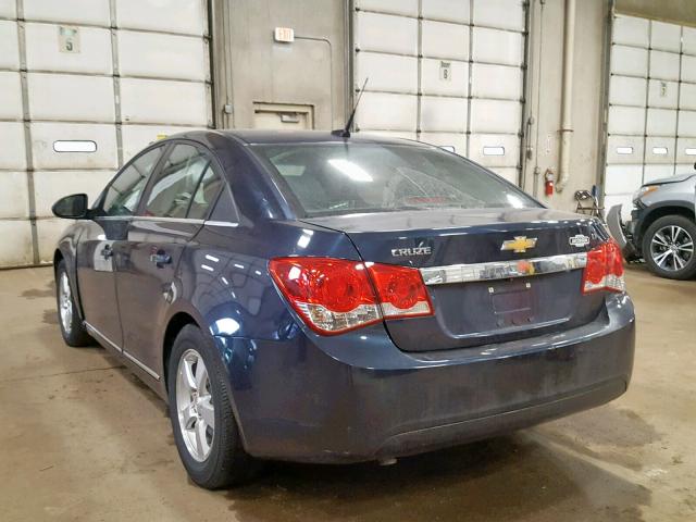 1G1PC5SB9E7188106 - 2014 CHEVROLET CRUZE LT BLUE photo 3