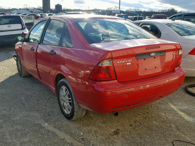 1FAFP34N06W166611 - 2006 FORD FOCUS ZX4 RED photo 3