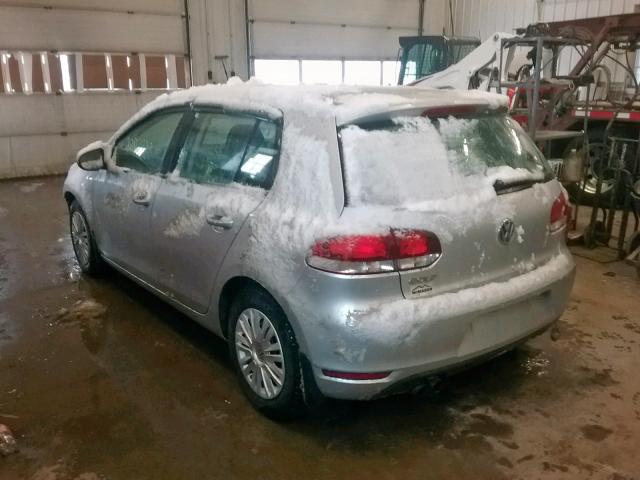 WVWDB7AJ0DW129533 - 2013 VOLKSWAGEN GOLF 银色 照片 3