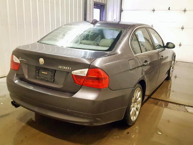 WBAVB33576KS32310 - 2006 BMW 330 I GRAY photo 4