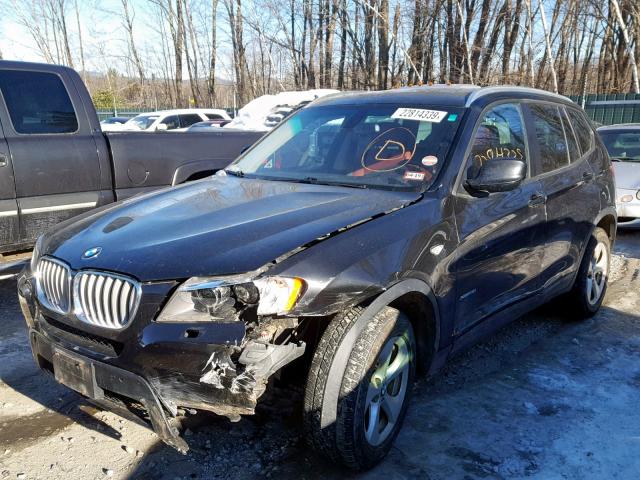 5UXWX5C51BL704654 - 2011 BMW X3 XDRIVE2 BLACK photo 2