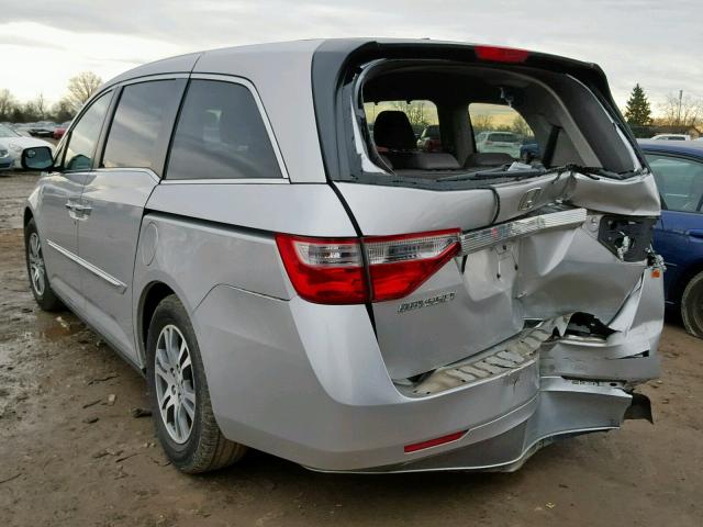 5FNRL5H69CB131454 - 2012 HONDA ODYSSEY EX SILVER photo 3