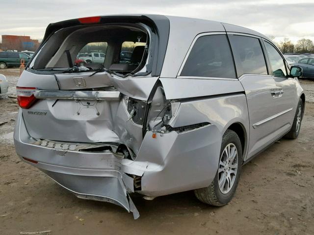 5FNRL5H69CB131454 - 2012 HONDA ODYSSEY EX SILVER photo 4