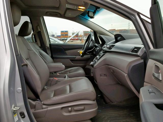 5FNRL5H69CB131454 - 2012 HONDA ODYSSEY EX SILVER photo 5