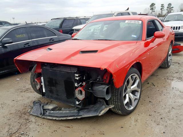 2C3CDZBG3FH737492 - 2015 DODGE CHALLENGER RED photo 2